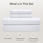 California Design Den Queen Sheet Set - Soft 100% Organic Cotton Sheets with Deep Pockets, Crisp Percale, Breathable and Durable Bedding Set - White