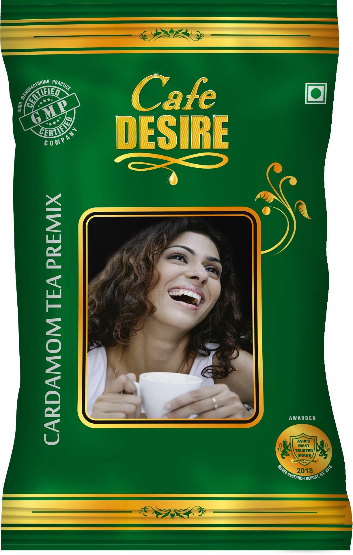 Cafe DESIRE I DRINK SUCCESS Instant Tea Premix | Cardamom Flavour | Taste as Home-Made | Prepare Manually - Add Hot Water | Tea Powder suitable for all Vending Machines | 3 in 1 Premix