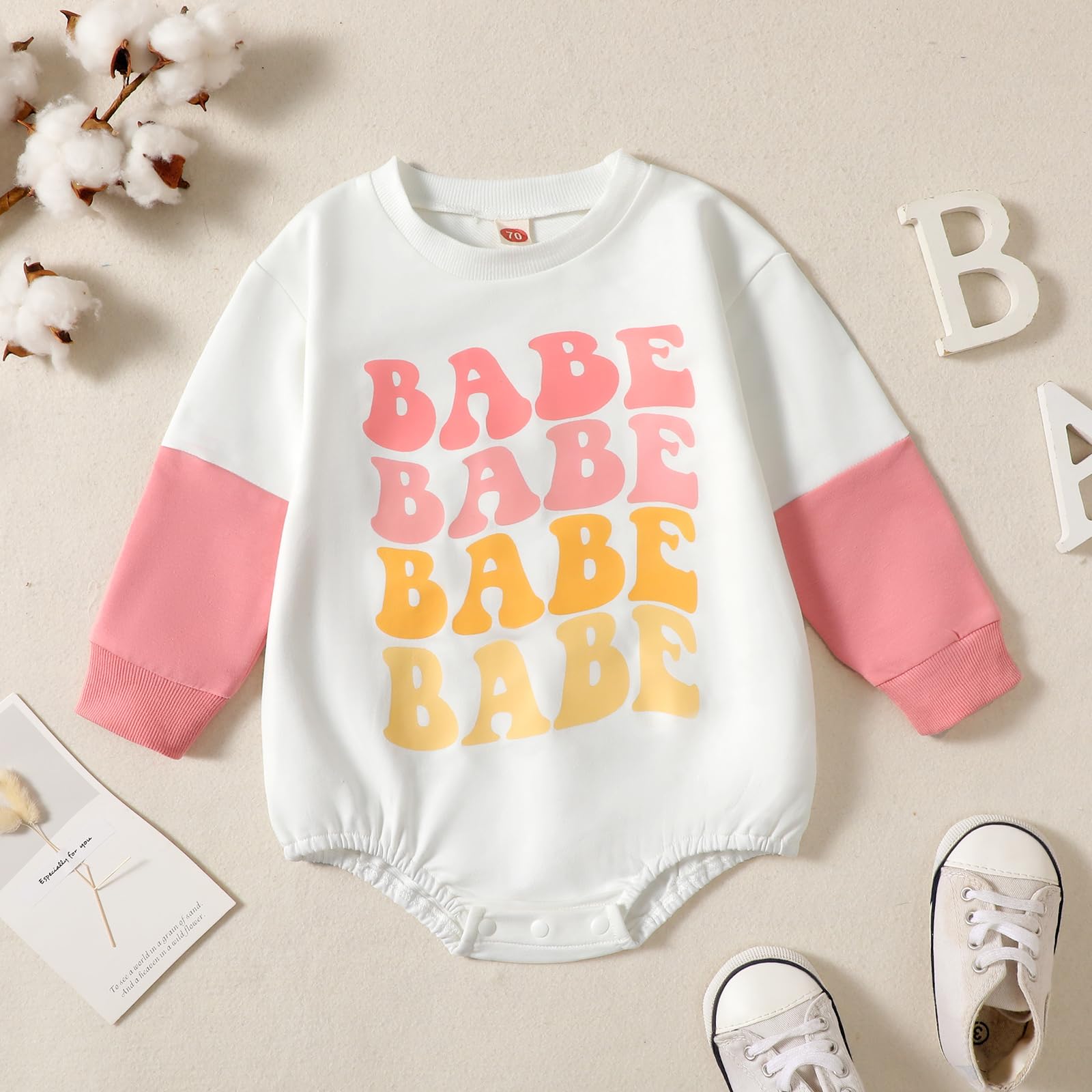 JLKGICF Baby Boy Girl Sweatshirts Clothes Pocket Crew Neck Long Sleeve Newborn Infant Bubble Rompers Fall Winter Onesie (PinkQ4, 0-3 Months)