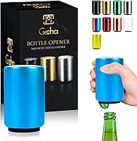 Vista 8 de GOCHA Abrebotellas magnético de cerveza con receptor automático de tapa – Dispositivo de empuje de acero inoxidable, herramienta de barra con una