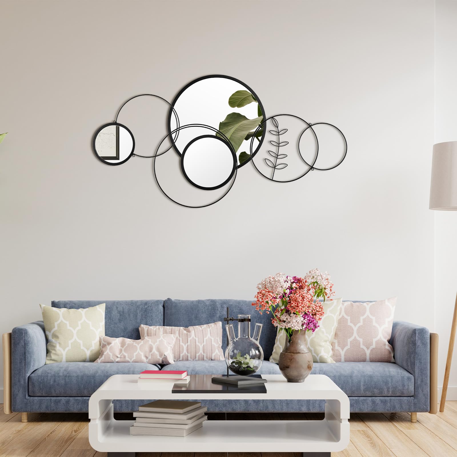 Amazon.com: Hicarer Wall Mirror Decorative 41.34'' x 17.72'' Round