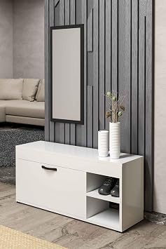 Ayakkab l k  ok Ama l  Kapakl  Dolab  90 cm Modern Ayakkab  Dolab  Rafl  Organizer 189 Beyaz