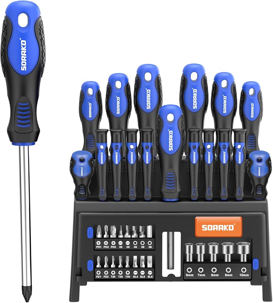 小物 SORA.m SORAKO Tornavida seti, 40 parçalı manyetik tornavida seti, düz ve