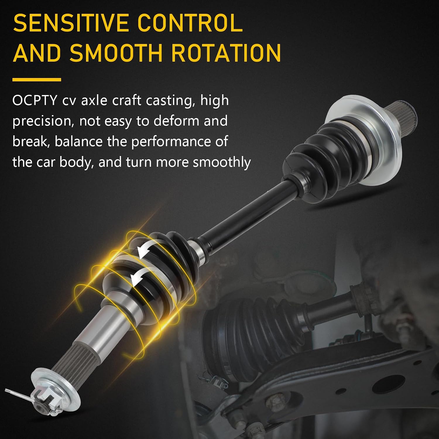 OCPTY Rear Right CV Axle Shaft Assembly 5KM-253B0-09-00 Replacement for Yamaha Grizzly 660