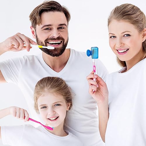 Miniatura 4 de Paquete de 4 fundas protectoras para cepillos de dientes de viaje, protector de cepillo de dientes, estuche protector de plástico portátil para