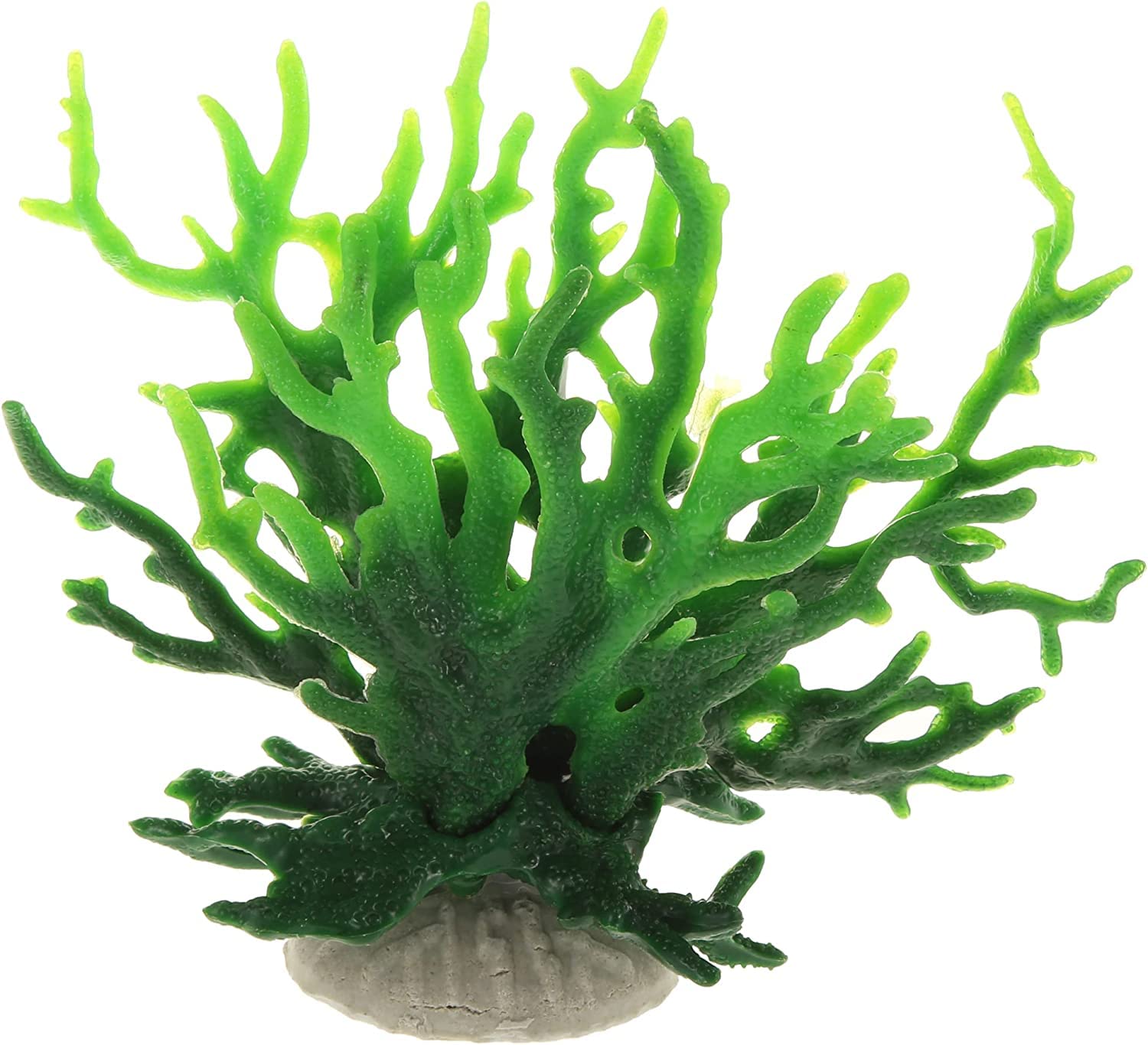 Generic 1pcs Green Plastic Coral Reef Decor, Mini Faux Coral Aquarium Decor
