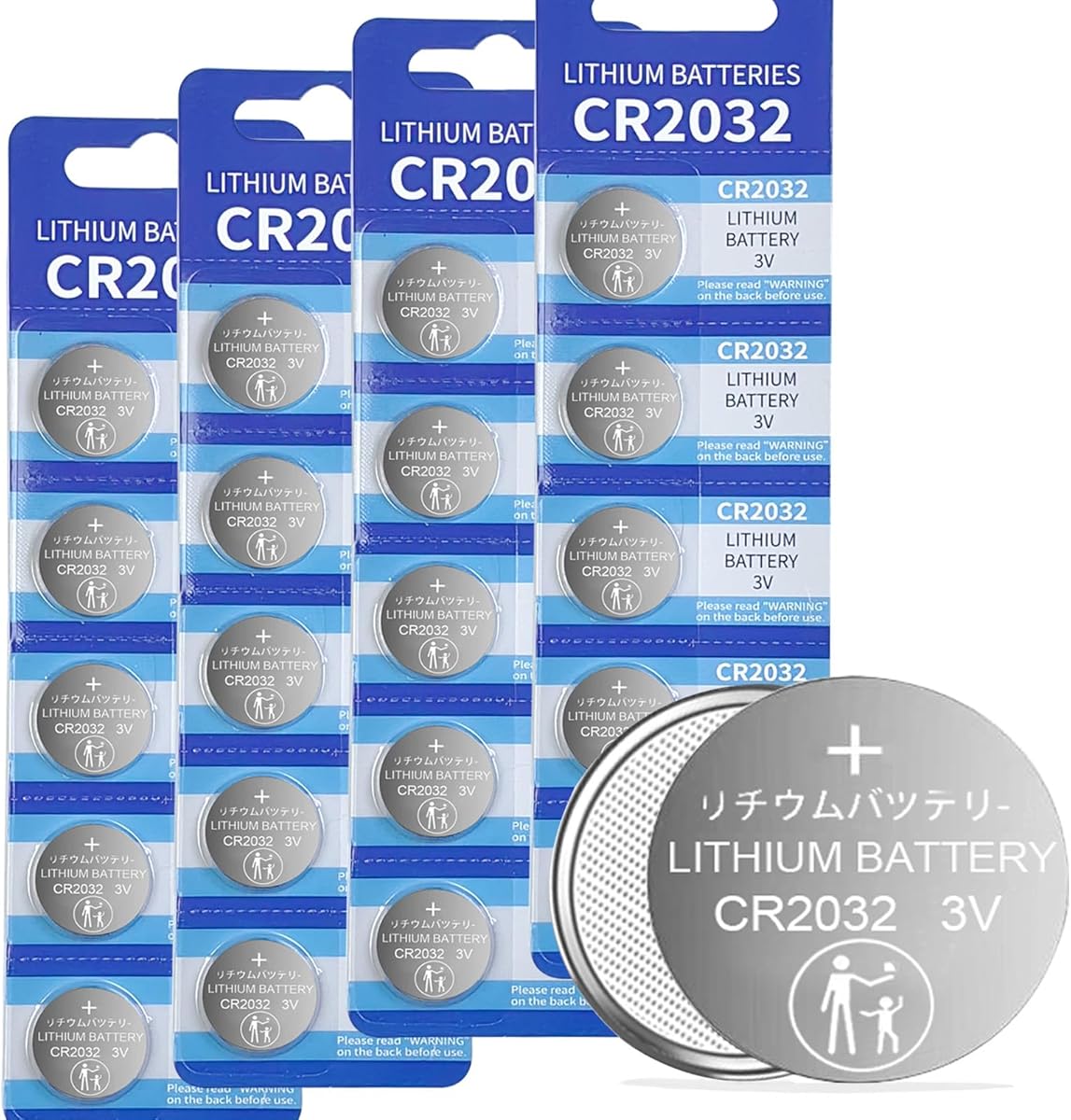 Yukrilt CR2032 Battery 20-Pack 3V Lithium Batteries, High Capacity Coin & Button Cell, Leak-Free, Long Lasting