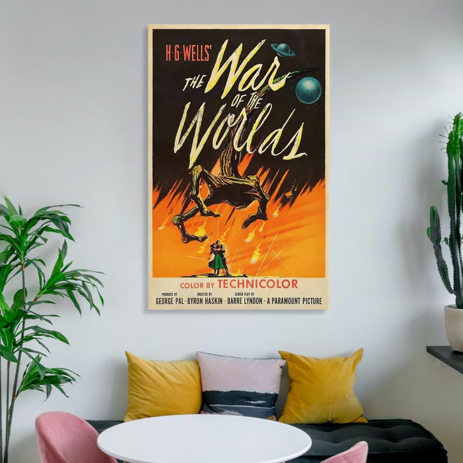 War of The Worlds-Vintage Movie Poster Canvas Art Poster And Wall Art Picture Print Modern Family Bedroom Decor Posters 24x36inch(60x90cm)