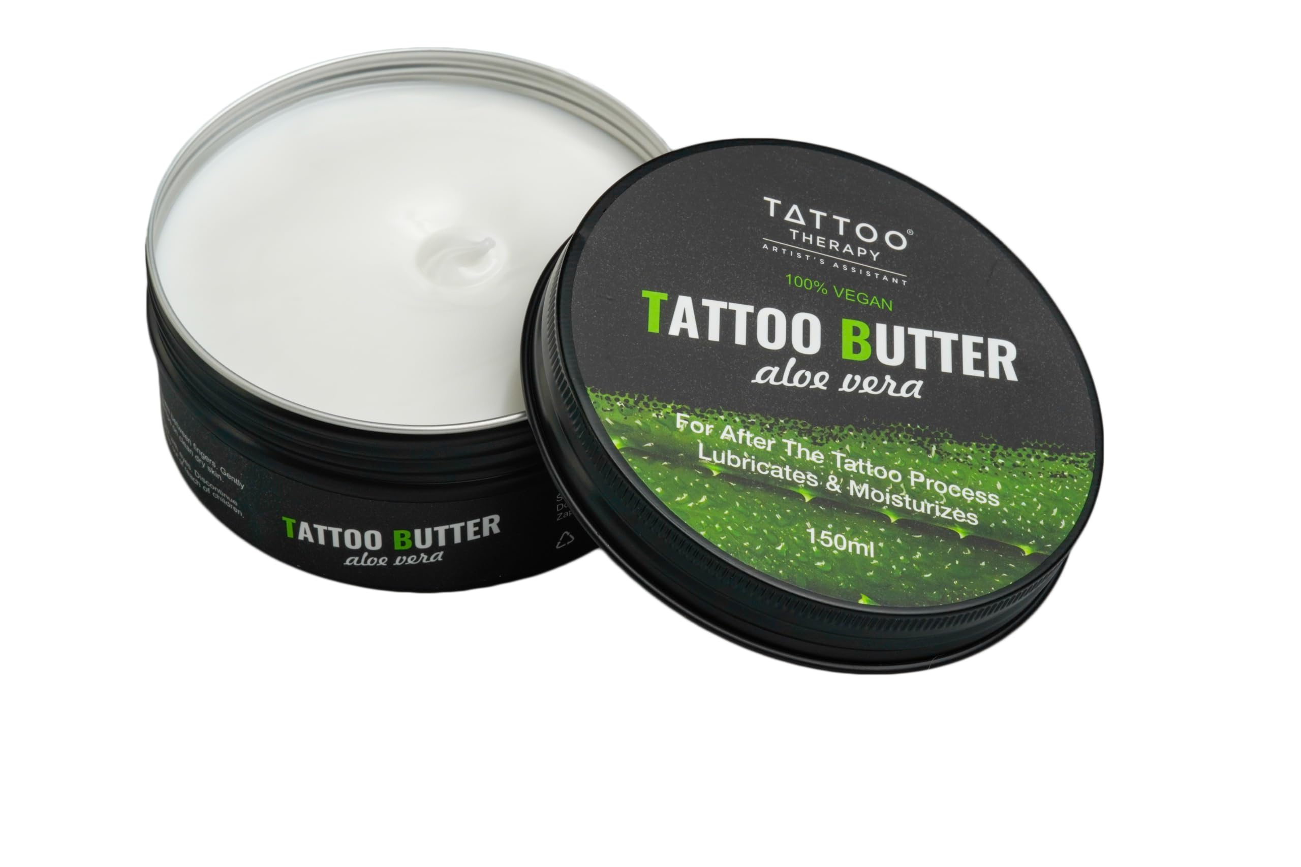 Tattoo Therapy - Aloe Vera Tattoo-Butter 150 ml - 100% Natrliche,  Hypoallergene, Vegane Tattoo-Pflege-Creme mit Sheabutter, Macadamial und  Kokosnussl : Amazon.de: Kosmetik