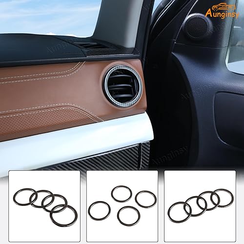 Miniatura 6 de Aunginsy Anillo de salida de aire acondicionado para consola central compatible con Toyota Tundra 2014-2021, consola de instrumentos+cubierta de