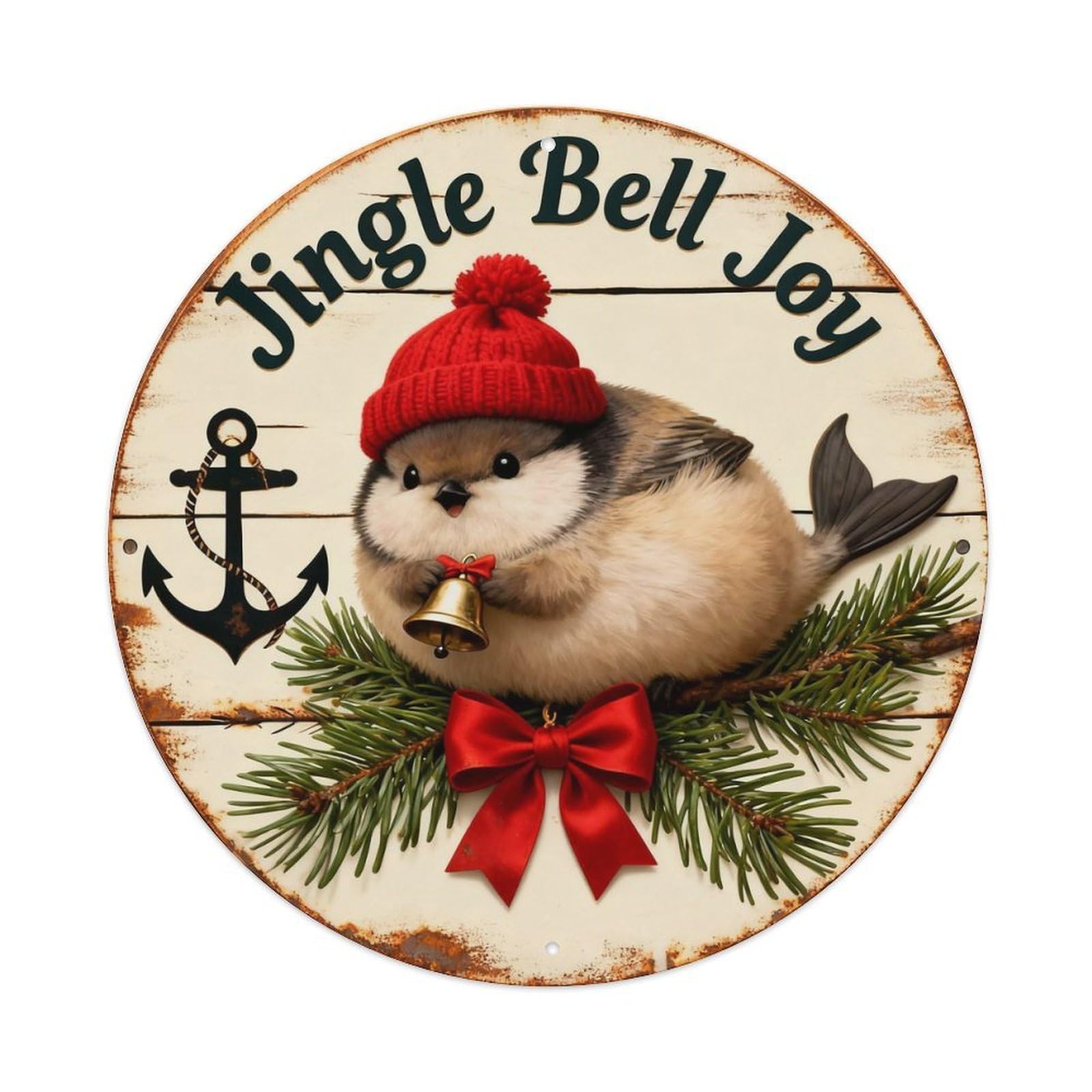 Jingle Bell Joy Sign Metal Tin Sign Plaque
