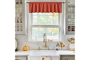 MIULEE Fall Terracotta Window Valance for Versatility