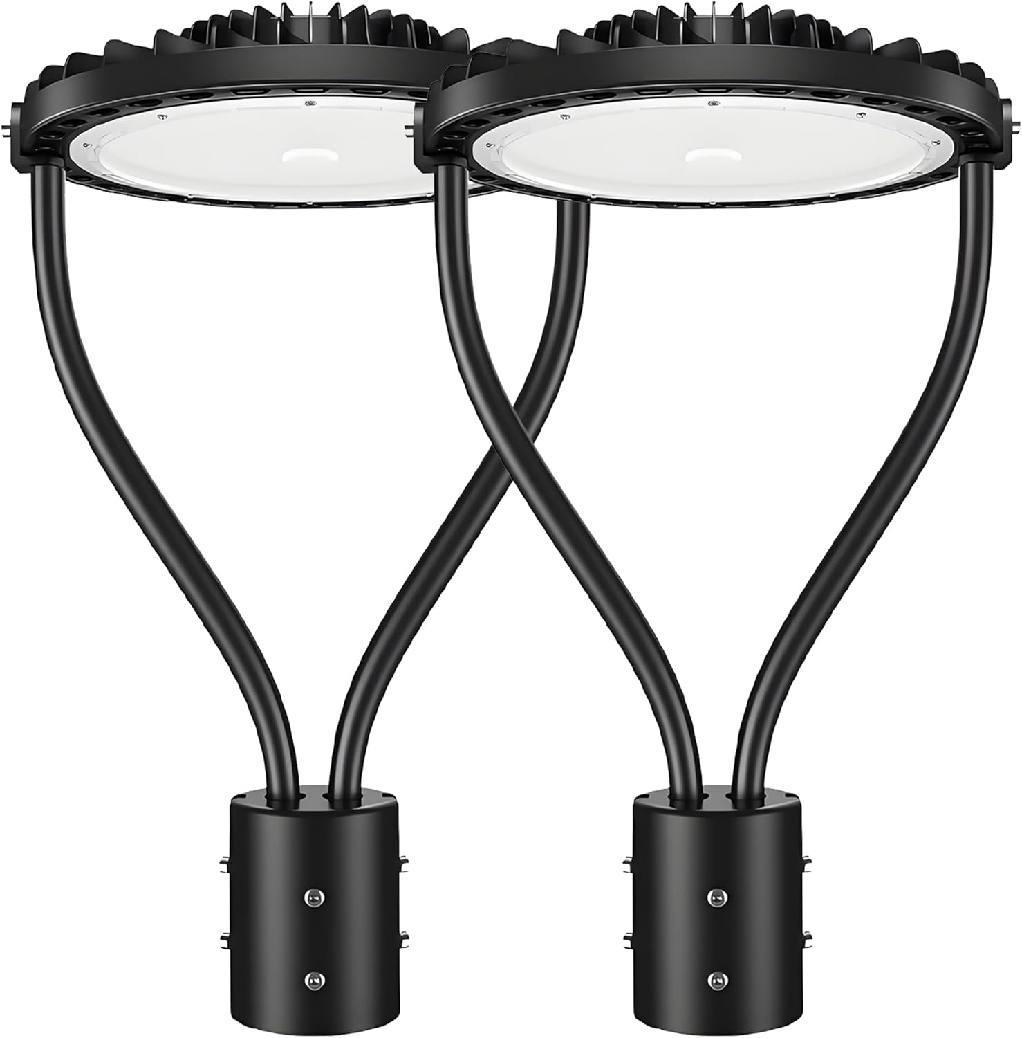 2 PCS LED Pole Light, 21000Lm 5000K Area Lights, LED Parking Lot Lights, Street Post Light, Outdoor Pole Light Fixtures, 150 W Street Lighting, Garden