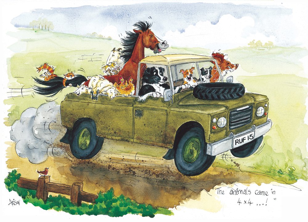 Alisons Animals 4X4 Glass Board Large