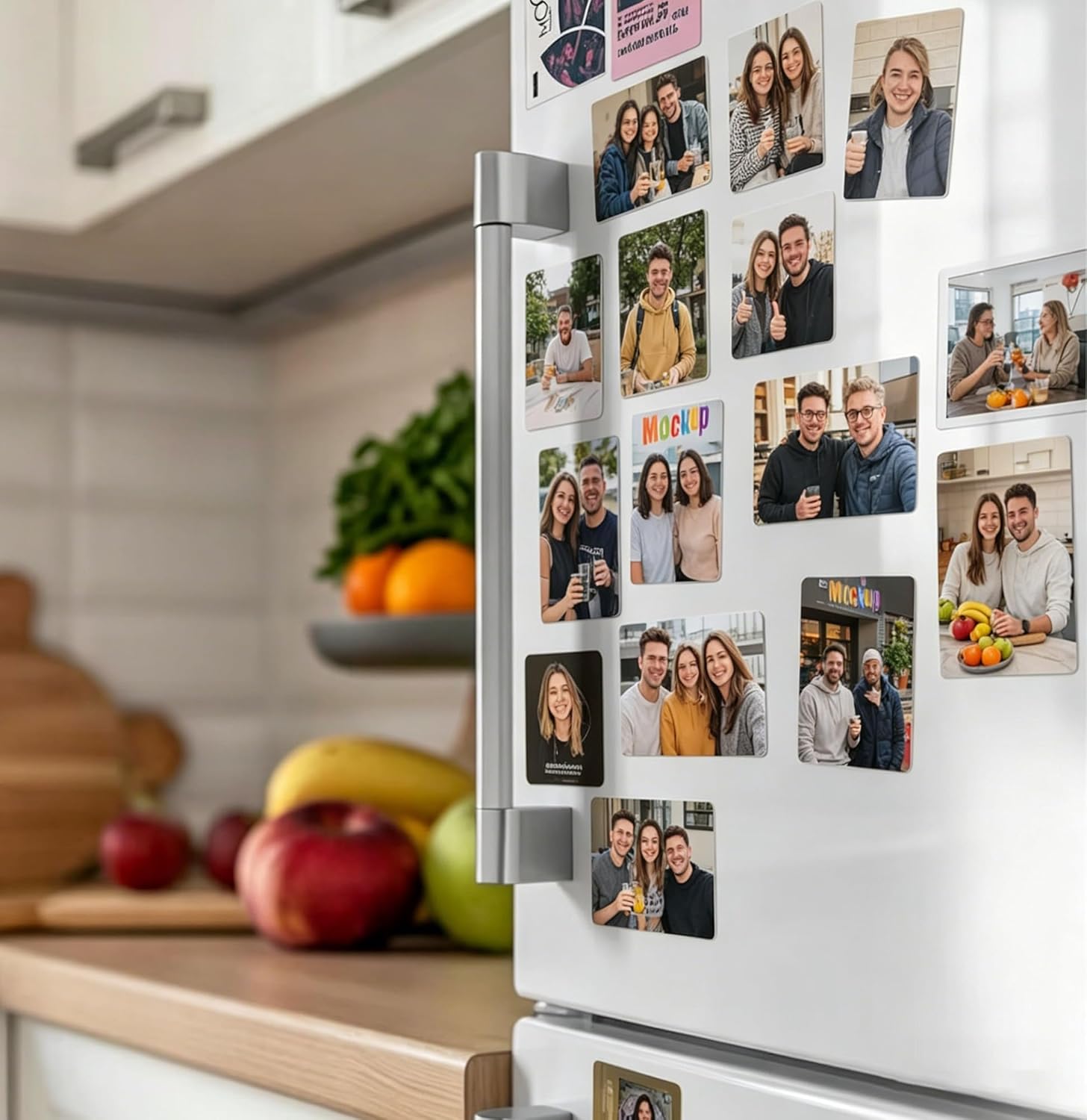 Square Fridge Magnet Making Kit, DIY Photo Magnets Supplies for Magnet Maker Machine, Refrigerator Magnets with Metal Cover Mylar Cardboard & Magnetic Back(500pcs,2 * 2in)