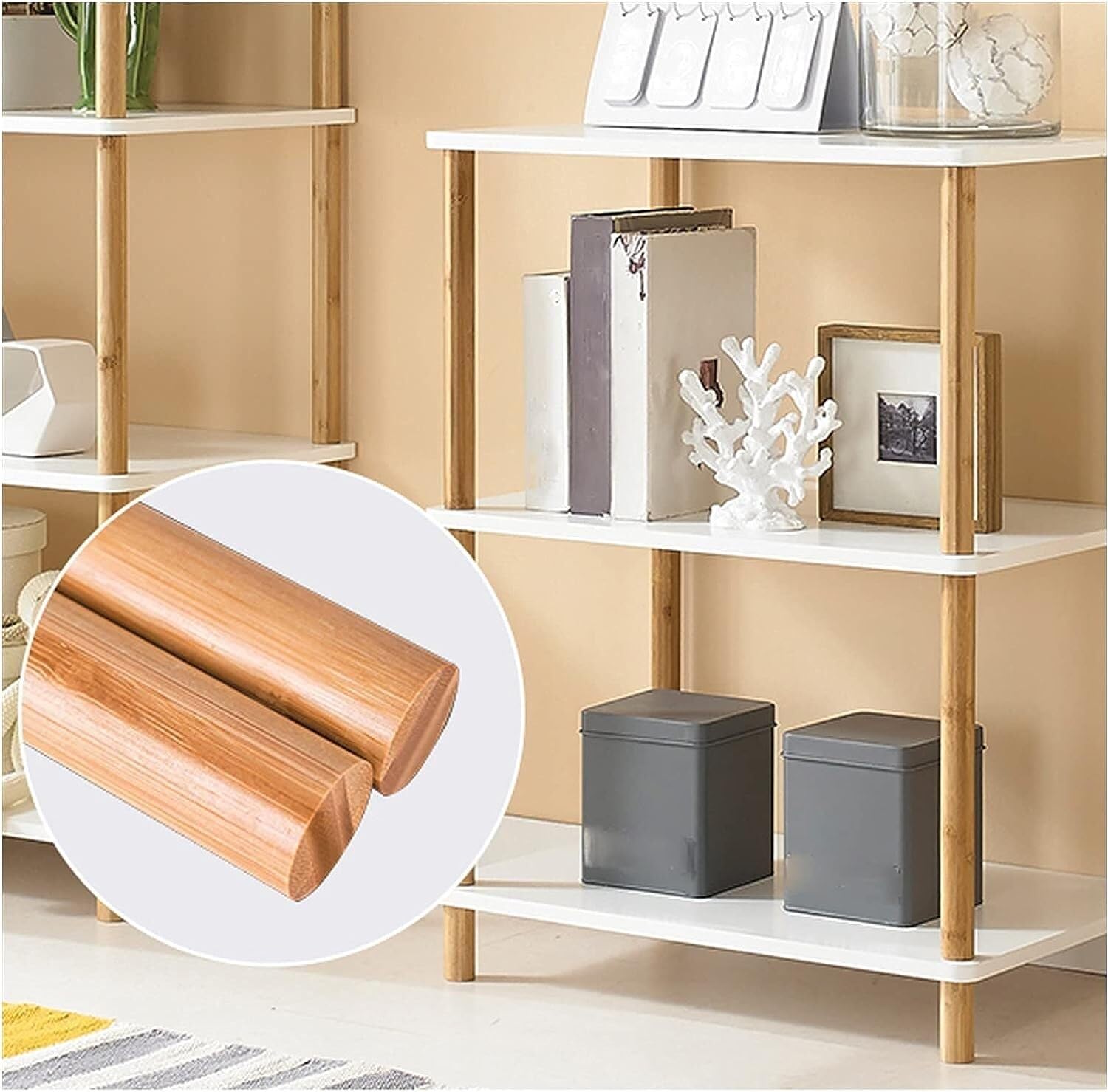 Tavolo per Stampante Supporto per Stampante da Terra per Fax con Contenitore Organizzatore Scrivania in Legno Scaffale per Tavolo Ufficio Supporto per Stampante(60 * 40 * 78.5cm)