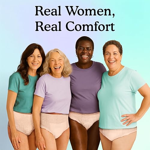 Miniatura 8 de Because Premium Maximum Plus - Ropa interior para adultos para incontinencia y fugas de vejiga posparto para mujer, máxima absorción, desechable,