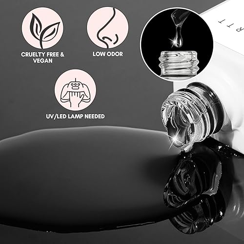 Miniatura 8 de Makartt Gel de extensión de uñas de polietileno con capa superior de gel, capa base de gel UV LED y capa superior, kit de gel de extensión de uñas