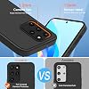 Case for Samsung Galaxy S20 Plus Mobile Phone Case Upgraded Camera Protection Shockproof Scratch-Resistant Fingerprint Non-Slip Drop Protection Protective Case Supports Wireless Charging for S20+ (Black)