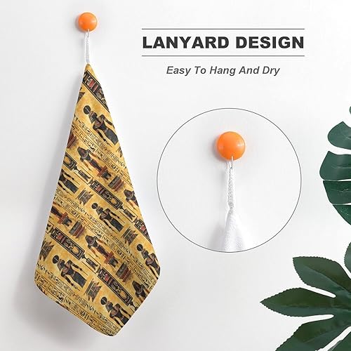 Miniatura 5 de Decorative Hand Towels for Bathroom - Retro Egypt Pattern A Print Soft Absorbent Small Bath Hand Towels for Kitchen, Farmhouse, Spa, Hotel, Guest