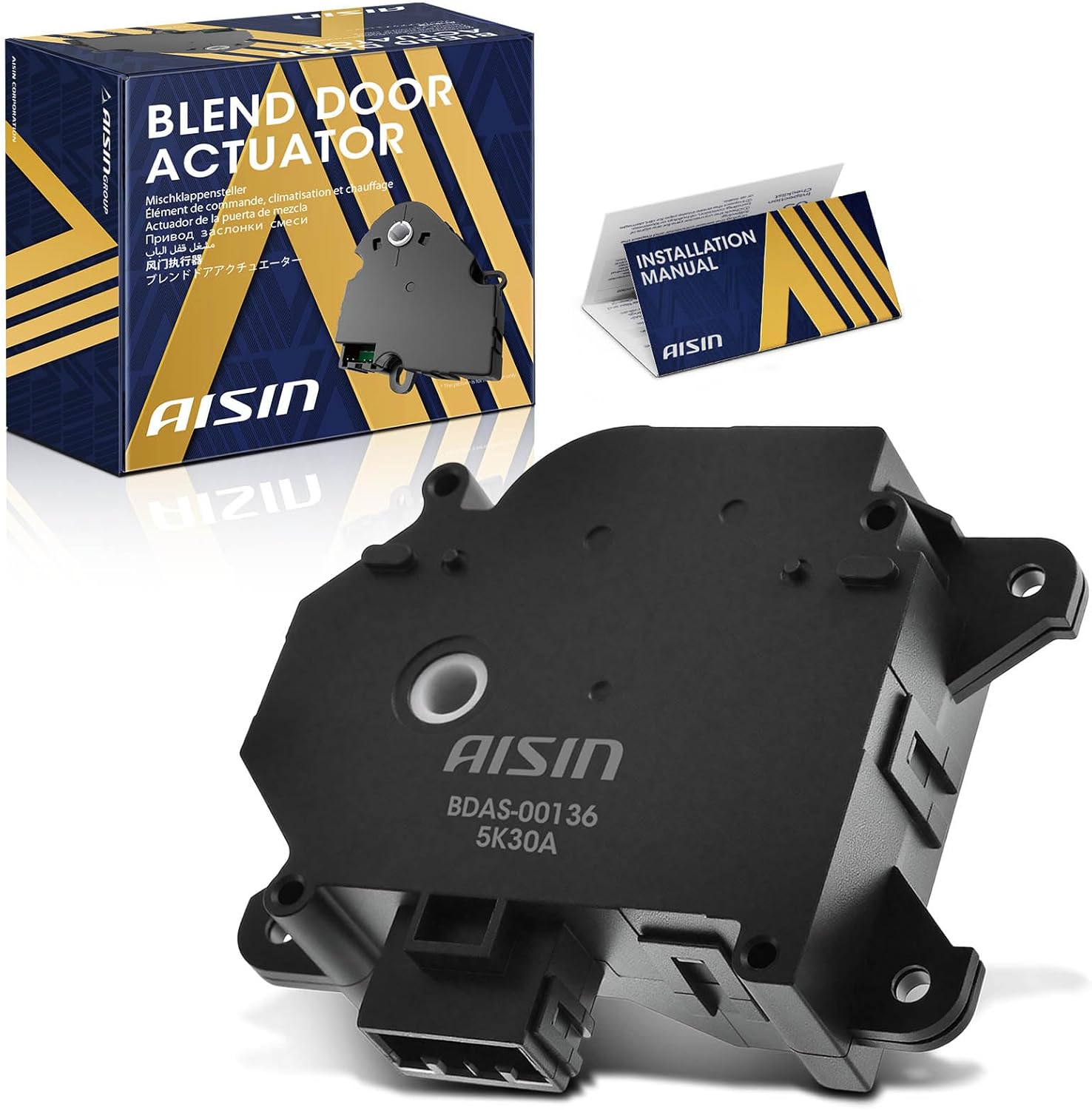 AISIN AFTERMARKET BDAS-00136 Main HVAC Air Door Actuator - Compatible with Cadillac CTS 2016-2019, ATS 2013-2019 - Air Inlet