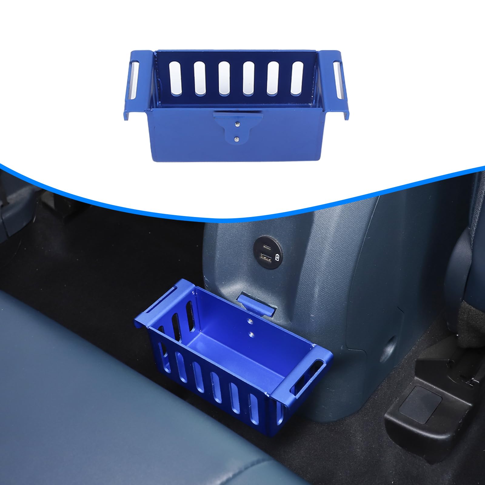 Organisateur de siège arrière pour Ford Maverick éliminant le désordre avec son design bleu