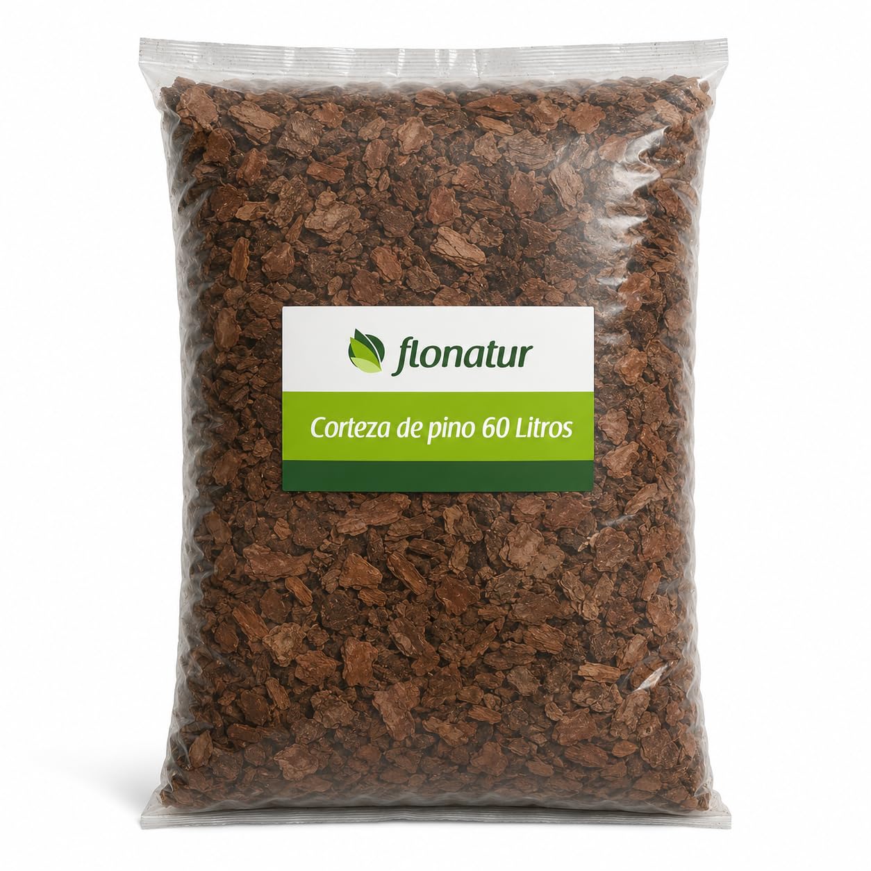 Corteza de Pino Decorativa 60 litros, Ideal para Macetas, Arriates, Plantas y Zonas de Jardín, Protege de Malas Hierbas y Reduce la Erosión