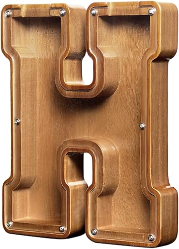 Miniatura 1 de AORCMITN Alcancía grande de madera personalizada para niños, niñas, niños pequeños y adultos, el mejor regalo para amigos (9.2 pulgadas de alto)