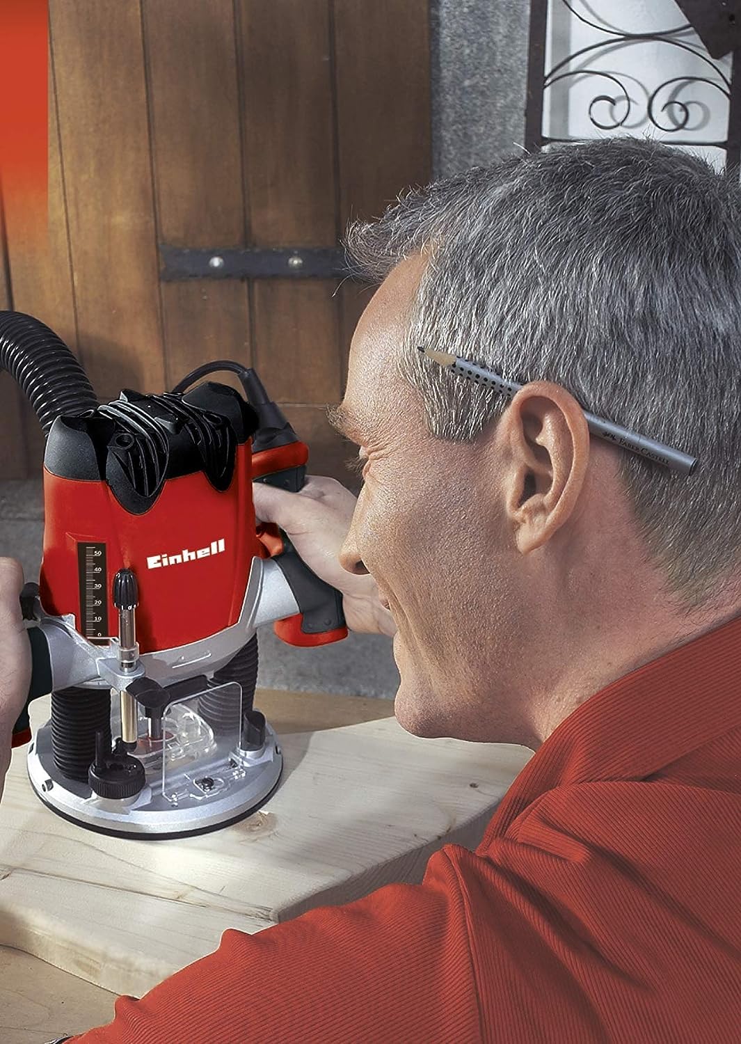 Original Einhell 15 tlg. Fräser-Set (passend für Elektro-Oberfräsen, 15-teilig, 8 mm Schaftdurchmesser, im Holzkoffer)