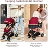 Cochecito convertible 2 en 1 para recién nacido, plegable, con toldo ajustable, capazo de altura, antichoque para niño pequeño 3