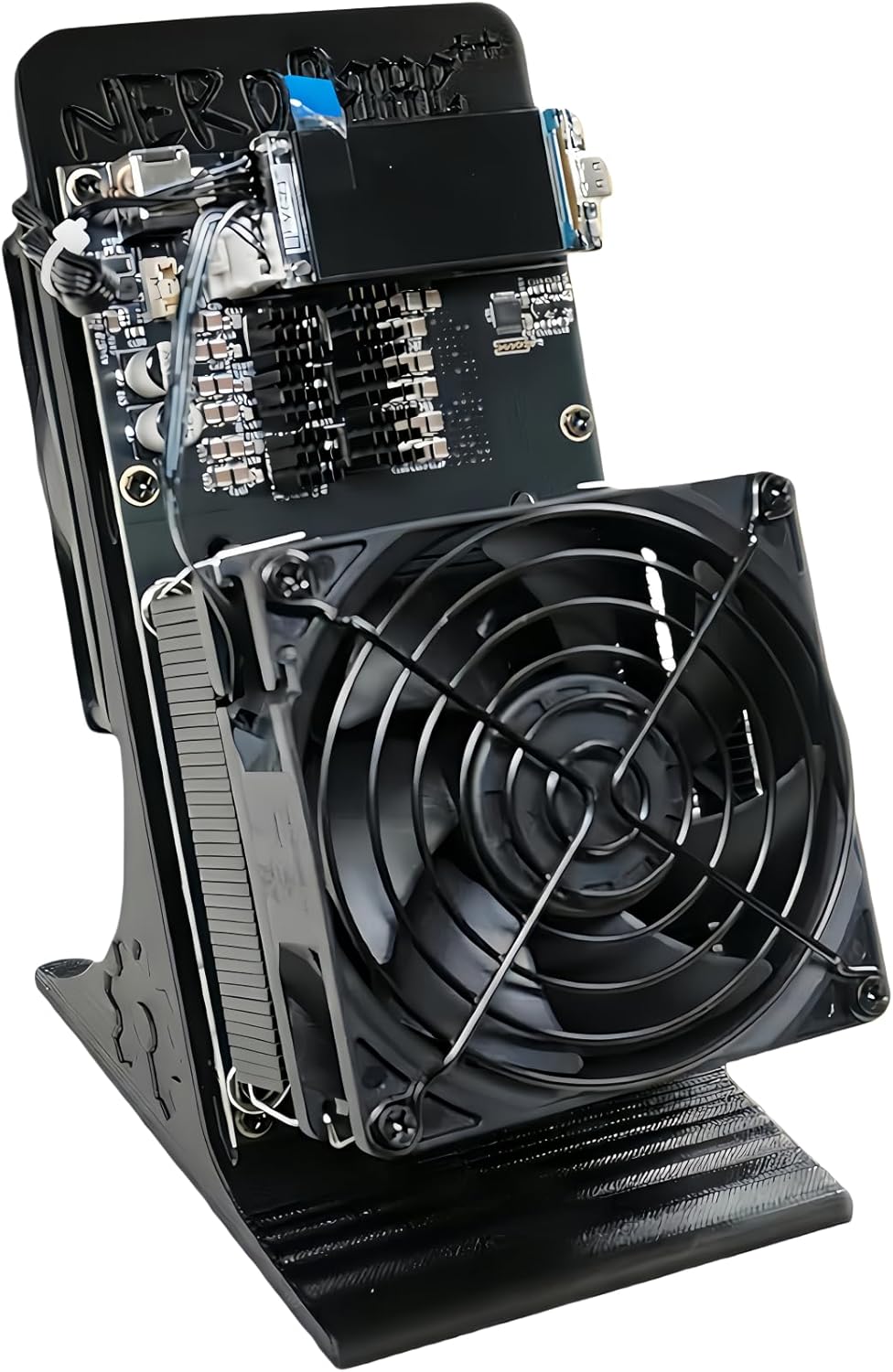 NerdQaxe++ 6TH/s, Bitcoins Miner with 4 Pieces BM1370 Asic Chip, 105W Lottery Miner, Open-Source Solo Crypto Miner, Dual Fan Design, Silent Home Mining with Bitaxe Miner Technology