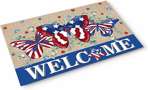 Miniatura 205 de Alfombras y tapetes de cocina Hello Fall, 2 unidades, color azul, naranja, calabaza, hoja de arce, pájaros, alfombras antideslizantes con pasillo