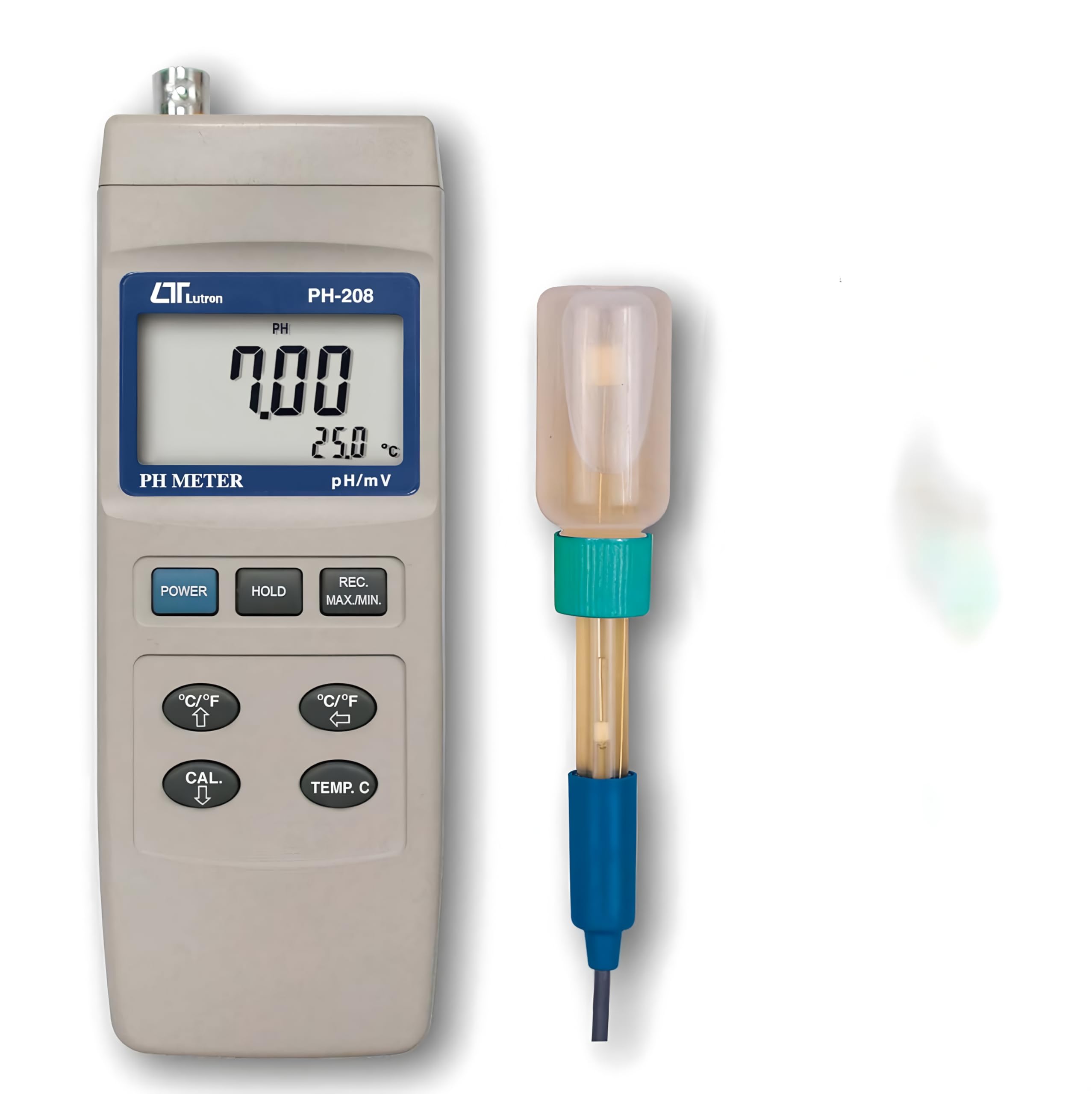 i-POOK pH/mV, ATC PH METER PH-208 Pen Type Water Quality Tester Acidometer PH Acidity Meter Multi-Function Measures pH mV and temperature Made in Taiwan