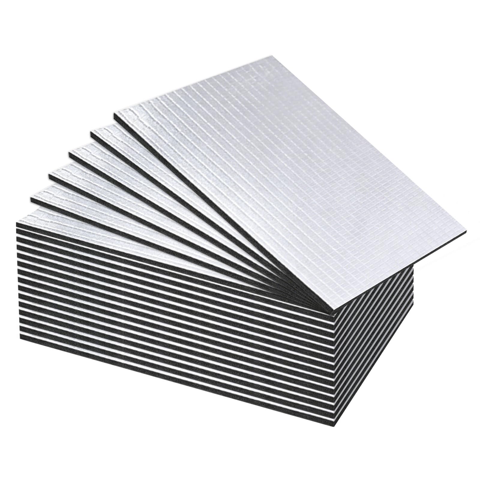 Adesivo Tappetini Isolanti Termico 400×250×5 mm Fonoassorbente Antiumidita Auto Cofano Ignifugo Impermeabile