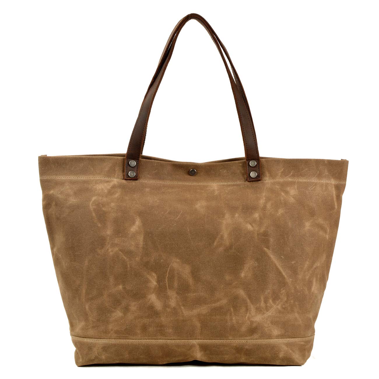 WUDON Waxed Canvas Travel Tote Bag - Extra Large Carryall Shoulder Bag for Women