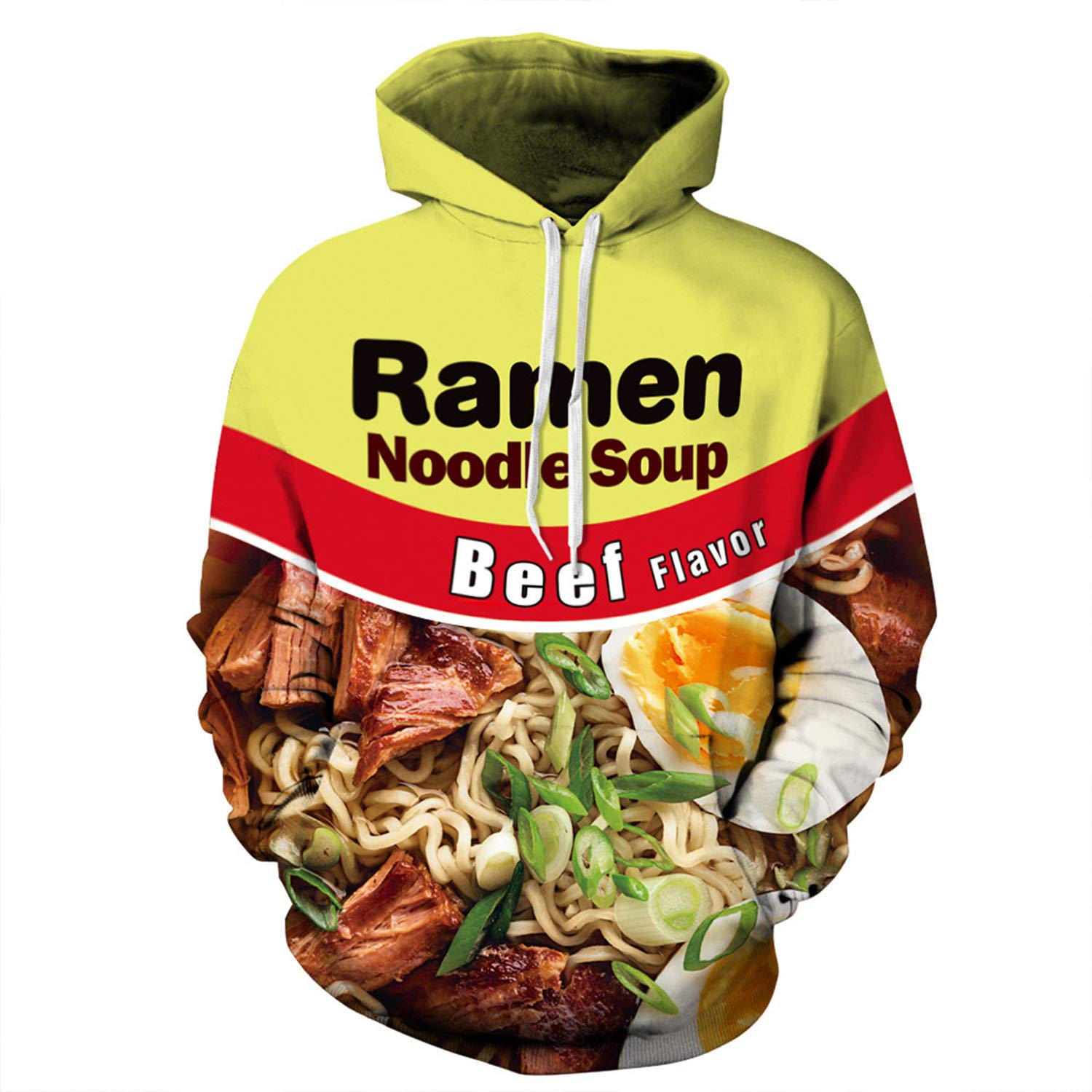 Keasmto 3d Ramen Chicken Noodle Soup Hoodie Beef Sweatshirt Men