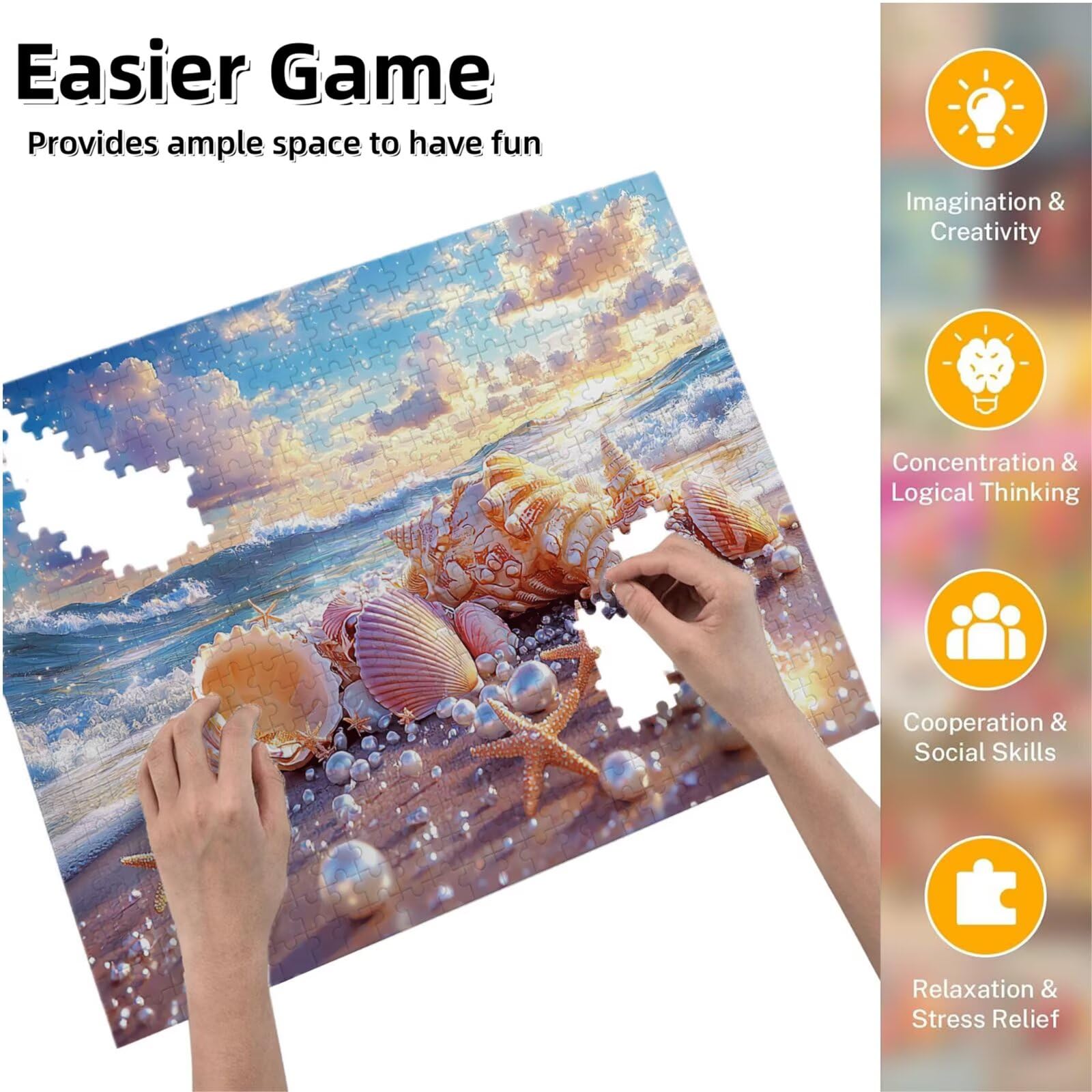 Puzzle dla dorosłych, 4000 sztuk, trudne drewniane puzzle, gra, gra logiczna, gra ręczna, dekoracja rodzinna, kreatywna rozrywka, prezent 87 x 141 cm perłowa ślimak K0F-215
