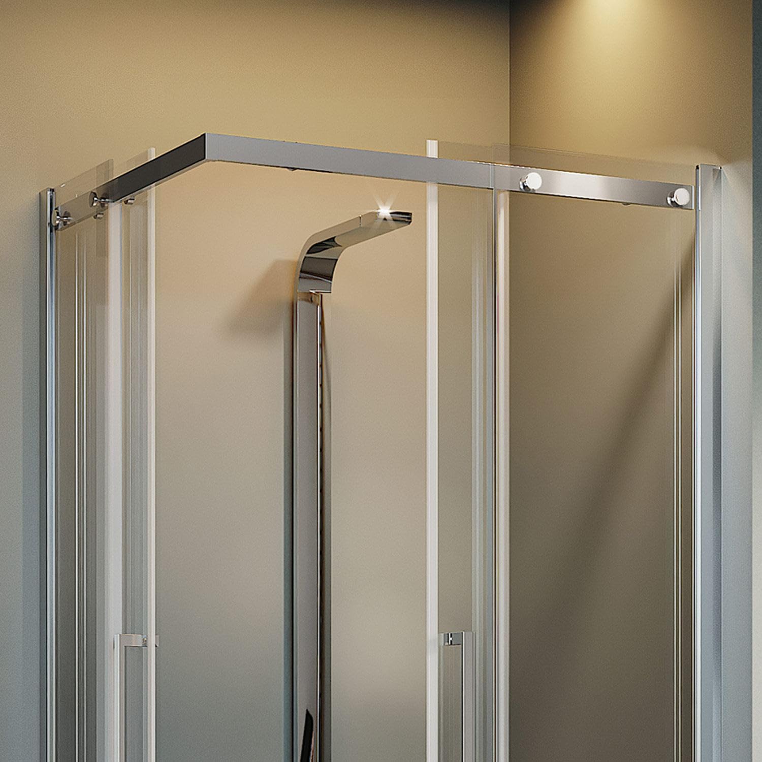 Idralite Mampara de Ducha Rectangular 100x120 CM H200 Transparente Versión Derecha con Easy-Clean Mod. Prim