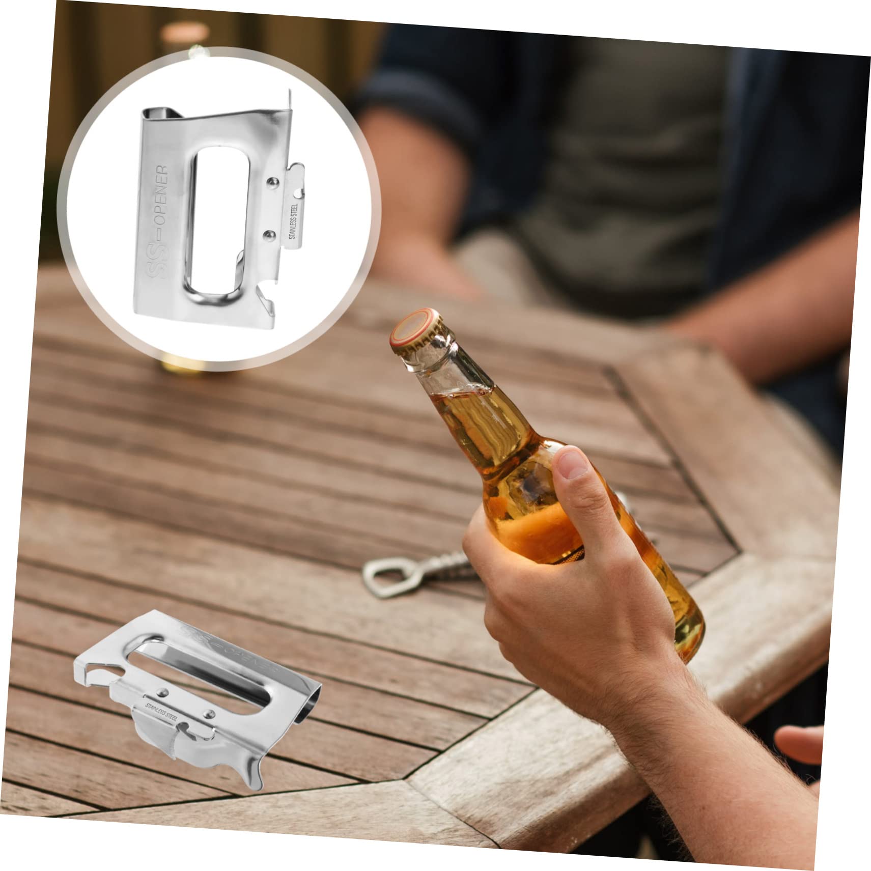 Alipis 2pezzi Apribottiglie e Apriscatole Multi- Inossidabile Utensile Per Lattine e Bottiglie Resistente