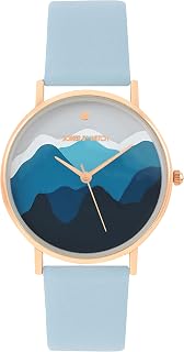 Joker & Witch Women Analogue Blue 36mm Printed Dial 18mm Faux Leather Watch Price In India