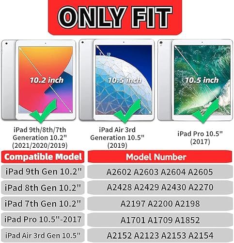 Miniatura 2 de YIHE - Funda infantil para iPad de 10.2 pulgadas 987 generación 202120202019, iPad Pro 10.5 y iPad Air 3, funda para niños con soporte de mango a