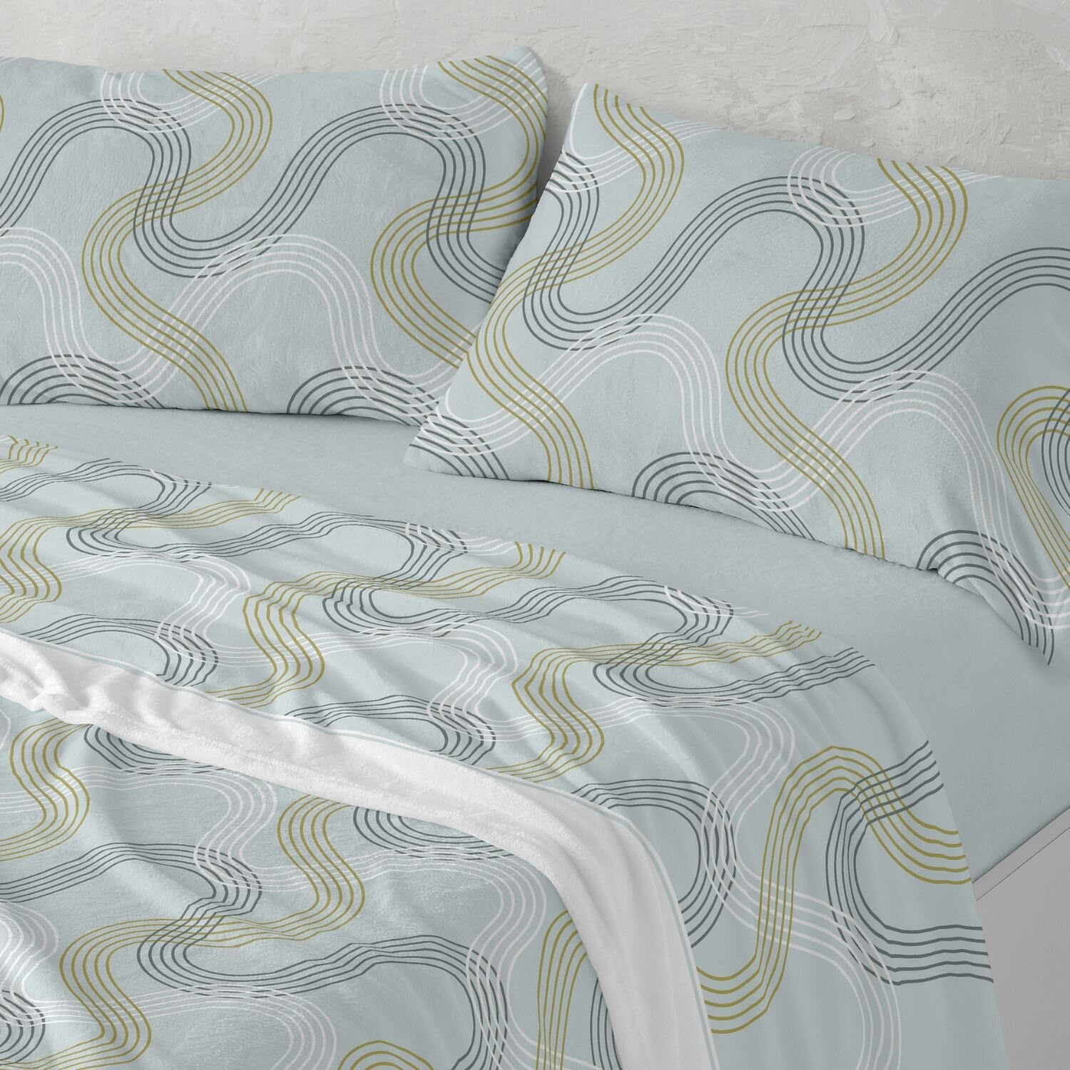 Burrito Blanco | Sábanas de Nacarina®, 026 Verde | Cama de 135 cm | (+ Medidas Disponibles) | Sábanas de Invierno | Diseño 026 | Color Verde