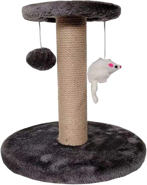 POHOVE Cat Tree,Cat Tree Tower,Tall Cat Scratching Post,Cat Tree Condo,Cat Scrat-cher With Hanging Toys For Indoor Small Cats,Kitten Climbing Pole For Play Rest(Dark Grey)