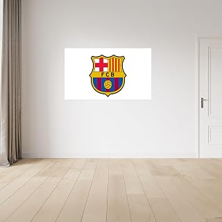 Licensed Décor Adhesivo decorativo de vinilo para pared, tamaño pequeño, 65 cm de ancho x 40 cm de alto, escudo a todo color sobre blanco