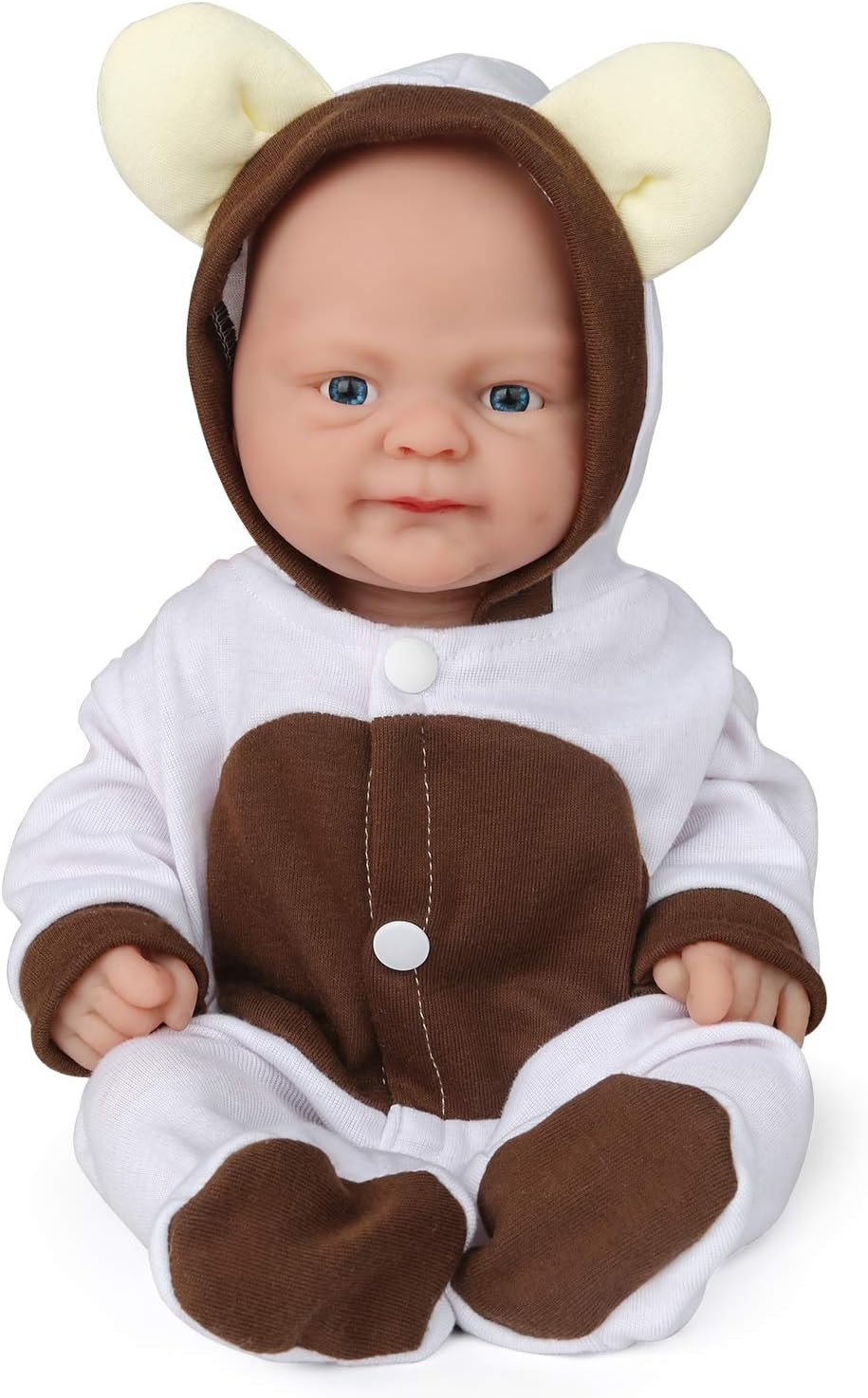 Vollence 18 inch Reborn Silicone Baby Doll Girl Realistic Newborn Babies Stress Relief for Kids Birthday Toys Gifts