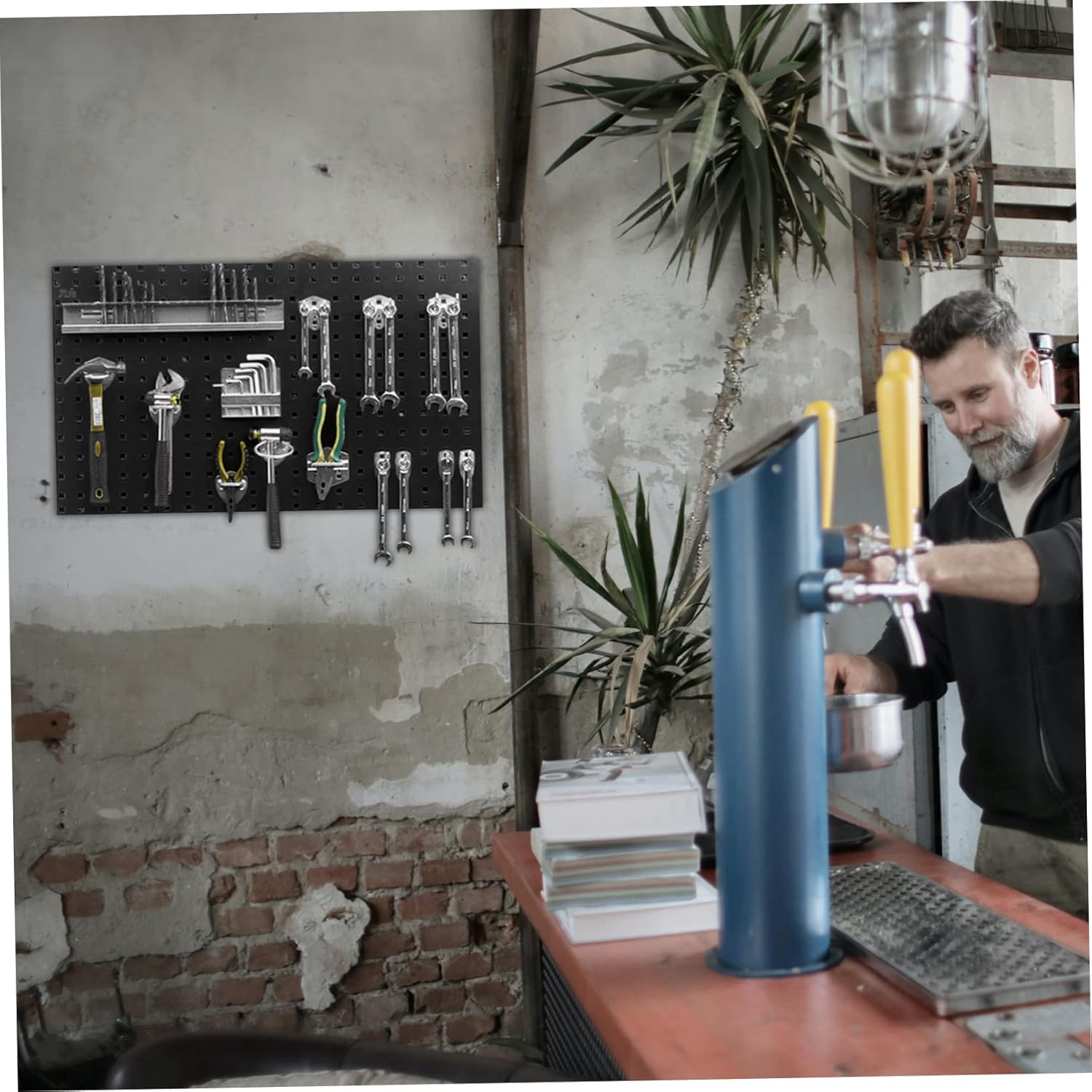 Multi-Function Tool Peg Board Heavy Duty Metal Wall Storage Rack for Home/Garage/Shop