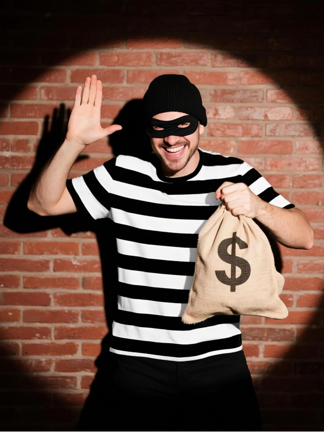 Funny World Men's Cotton Striped T-Shirt Crew Neck Short Sleeves Basic Casual Top - Image 4