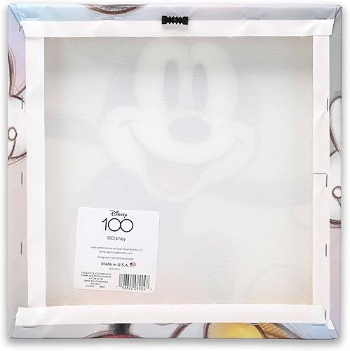 Vista 3 de Open Road Brands Disney Mickey Mouse Sketch Gallery Lienzo Envuelto Decoración de Pared - Arte de Pared Clásico de Mickey Mouse para el Hogar
