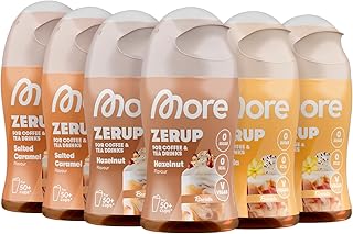 MORE Barista Zerup, mixed 6er Bundle, 6 x 65 ml, für Kaffee, Tee und Heißgetränke, vegan, zero Kalorien - made in Germany