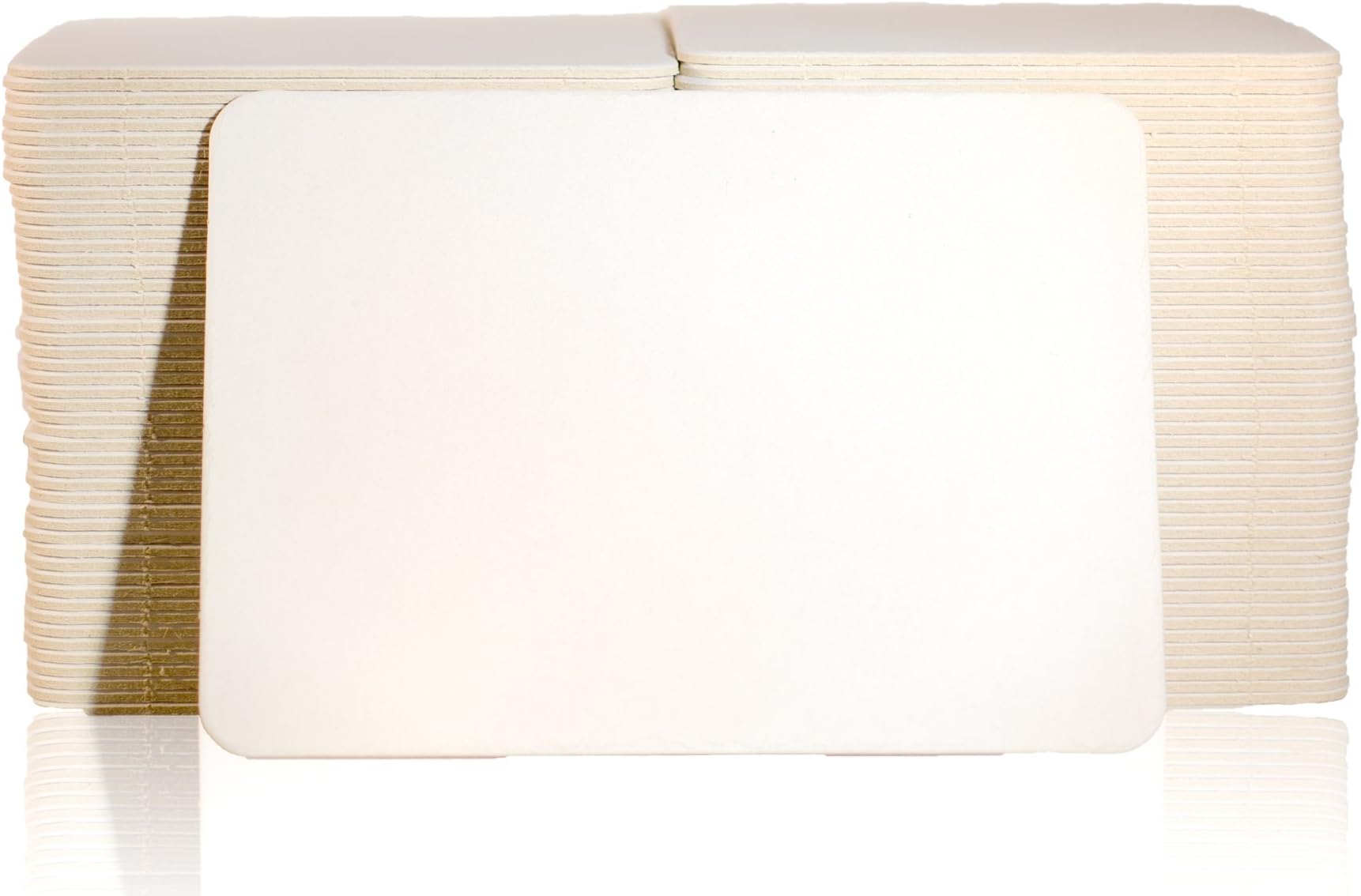 3 7/8" x 5 3/8" Rectangle Heavyweight (80pt) Blank Pulpboard Coaster (Case of 1,000)